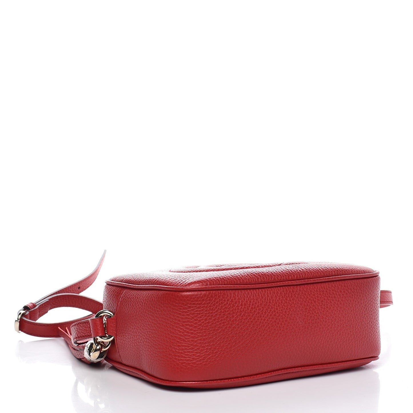 Pebbled Calfskin Small Soho Disco Bag Vibrant Red