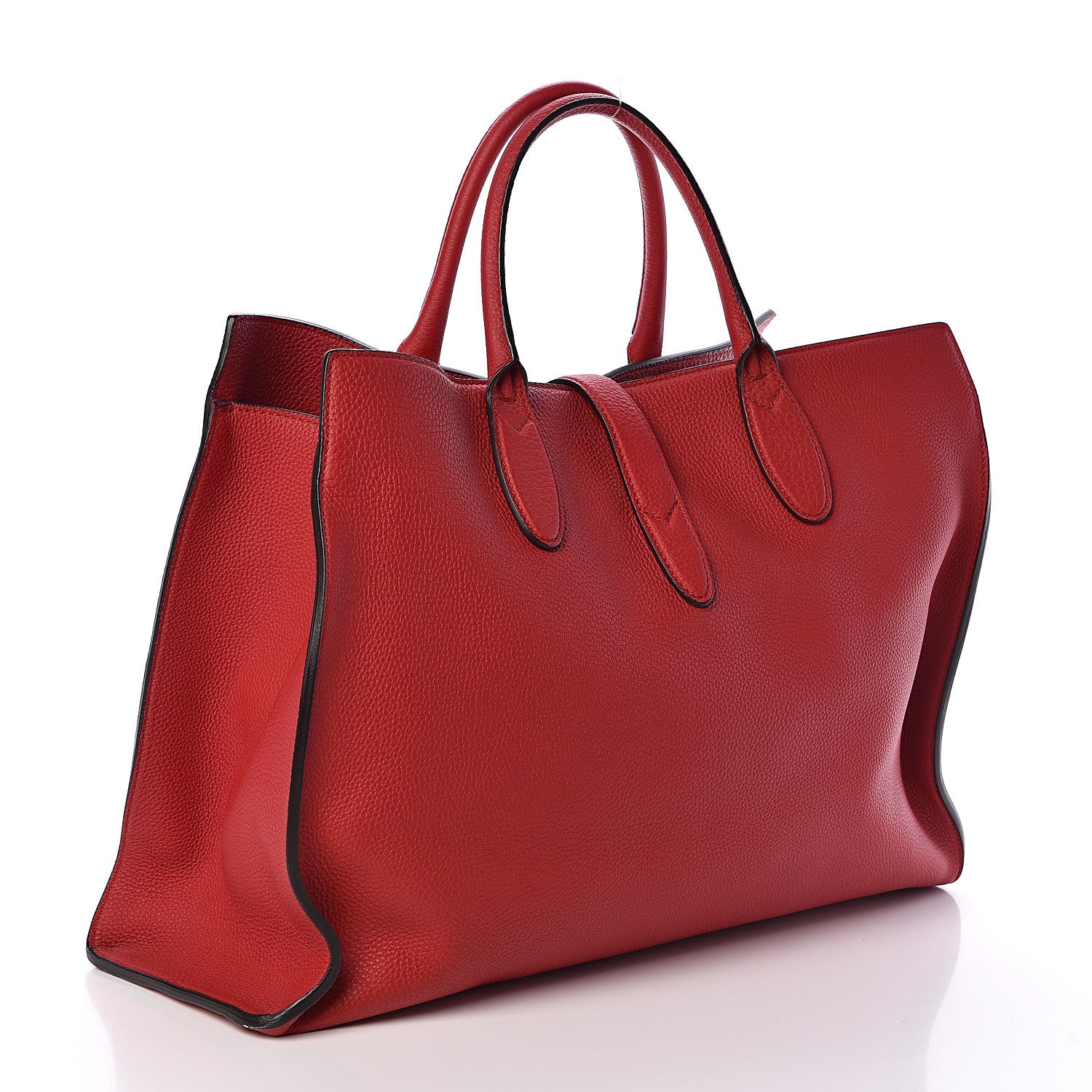 Gucci Soft Calfskin Medium Jackie Top Handle Bag Hibiscus Red 3 of 10