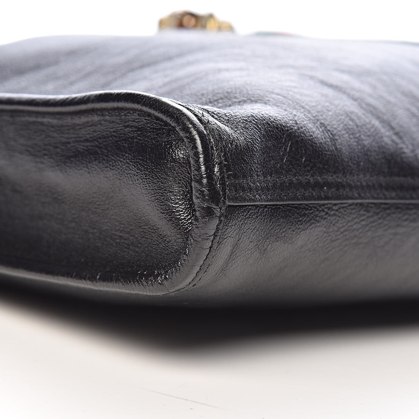 Calfskin Large Rajah Chain Tote Black