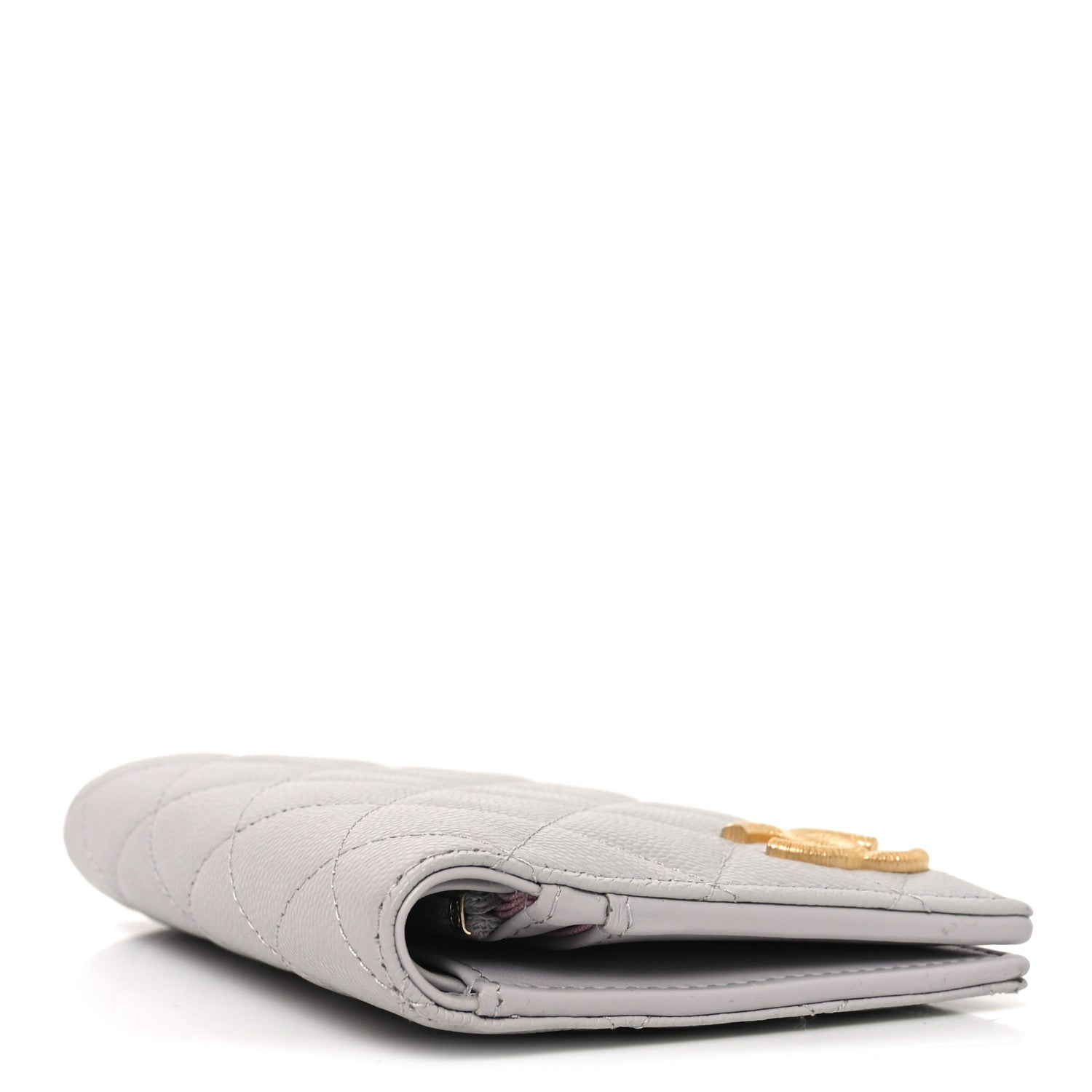Chanel Caviar Quilted CC Passport Holder Grey 4 of 8