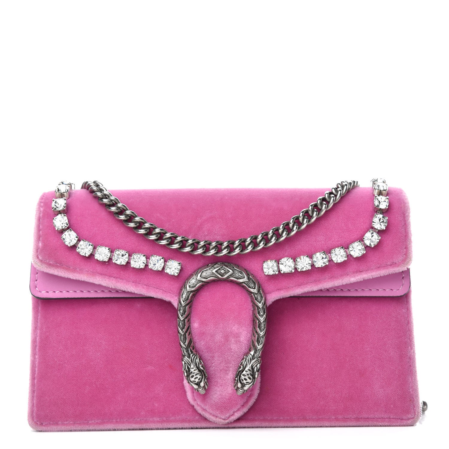 Gucci Velvet Crystal Super Mini Dionysus Shoulder Bag Malva 1 of 11