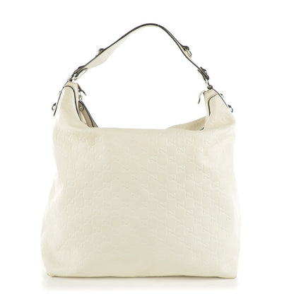 Gucci Guccissima Large Icon Bit Hobo Off White 1 of 9