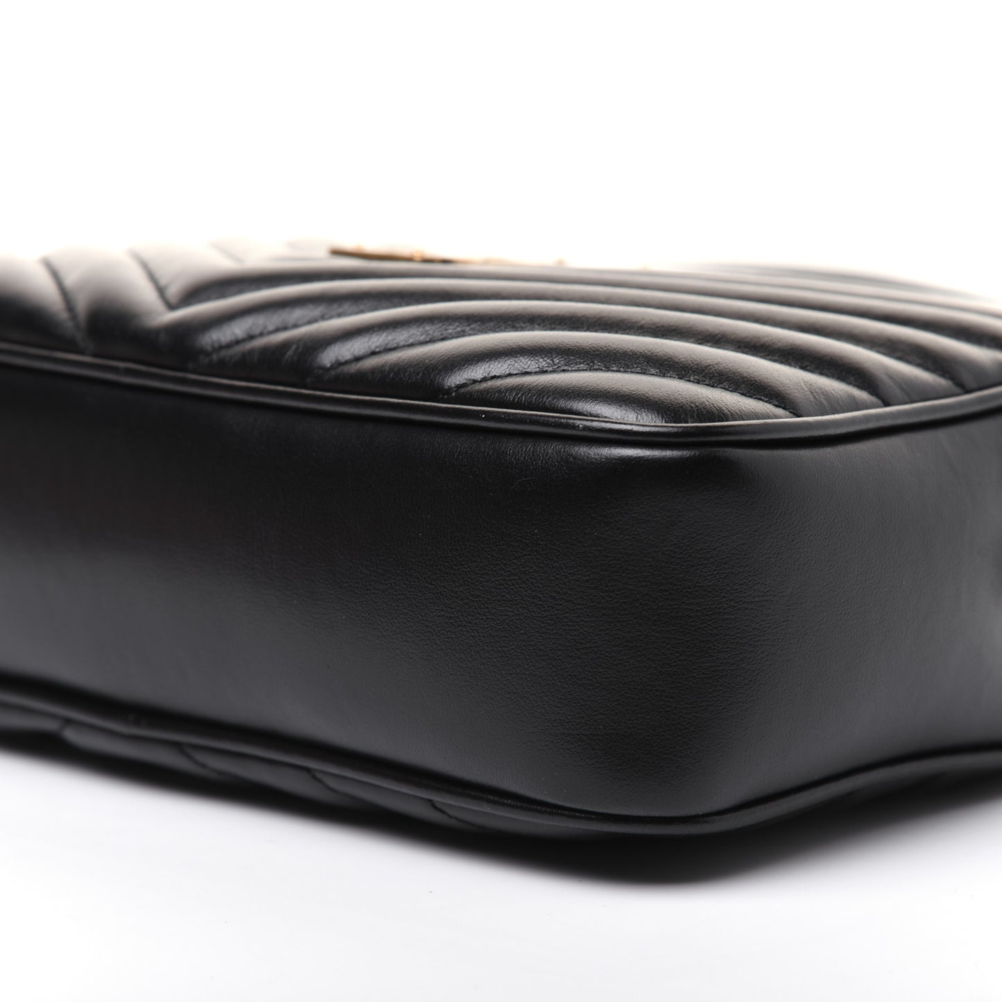 Calfskin Matelasse Monogram Lou Camera Bag Black