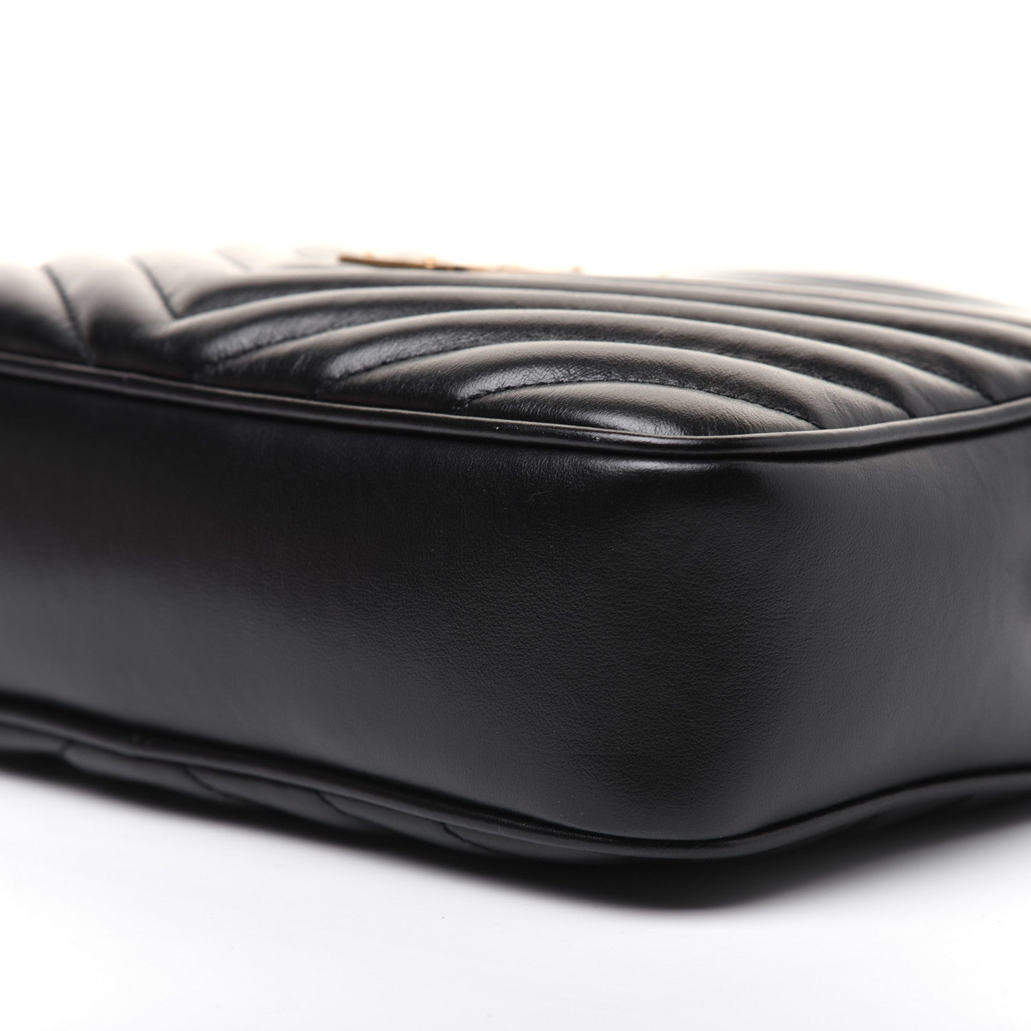 Saint Laurent Calfskin Matelasse Monogram Lou Camera Bag Black 7 of 17