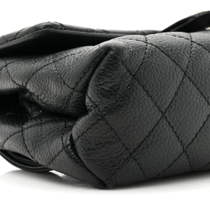 Chanel Grained Calfskin Quilted 2.55 Reissue Flap Belt Bag Clutch Black 9 of 16
