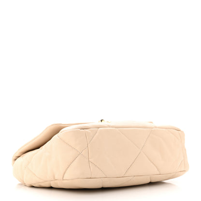 Chanel Lambskin Quilted Medium Chanel 19 Flap Beige 4 of 21