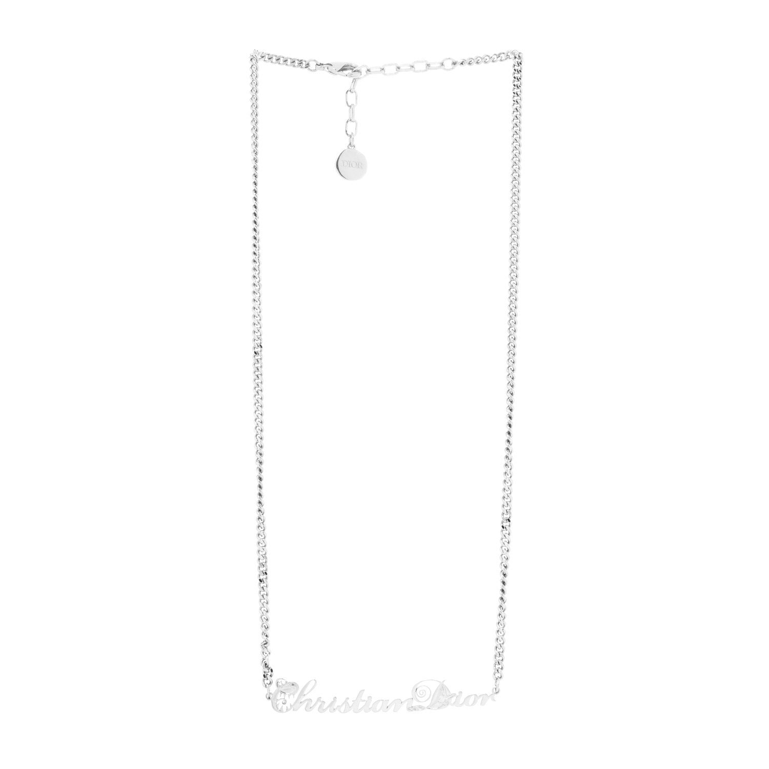 Christian Dior X KENNY SCHARF Logo Necklace Palladium 2 of 3