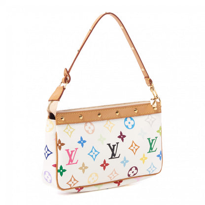 Louis Vuitton Monogram Multicolor Pochette Accessories White 2 of 8