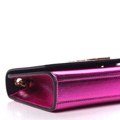 Saint Laurent Metallic Calfskin Small Classic Monogram Kate Satchel Magenta 5 of 17