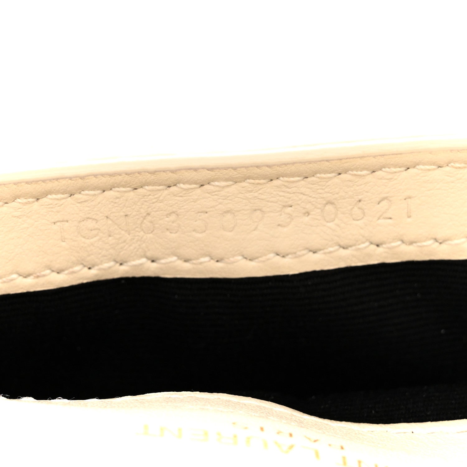 Saint Laurent Crocodile Embossed Monogram Phone Holder Crossbody Crema Soft 7 of 11