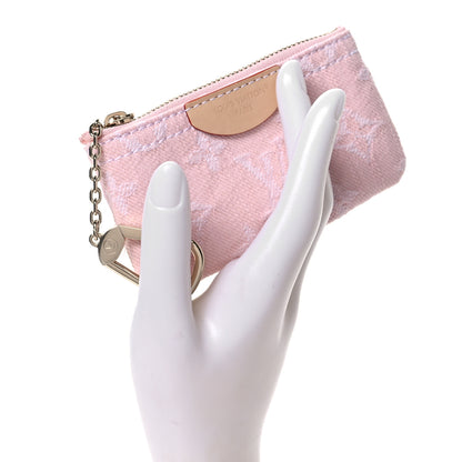 Louis Vuitton Monogram Denim Key Pouch Washed Pink 2 of 7