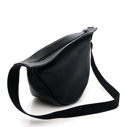 The Row Grained Calfskin Large Slouchy Banana Bag Black 3 of 9