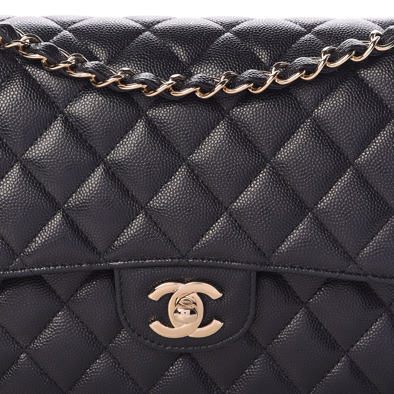 Chanel Caviar Quilted Medium Double Flap Navy 8 of 11