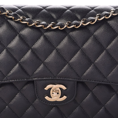 Chanel Caviar Quilted Medium Double Flap Navy 8 of 11