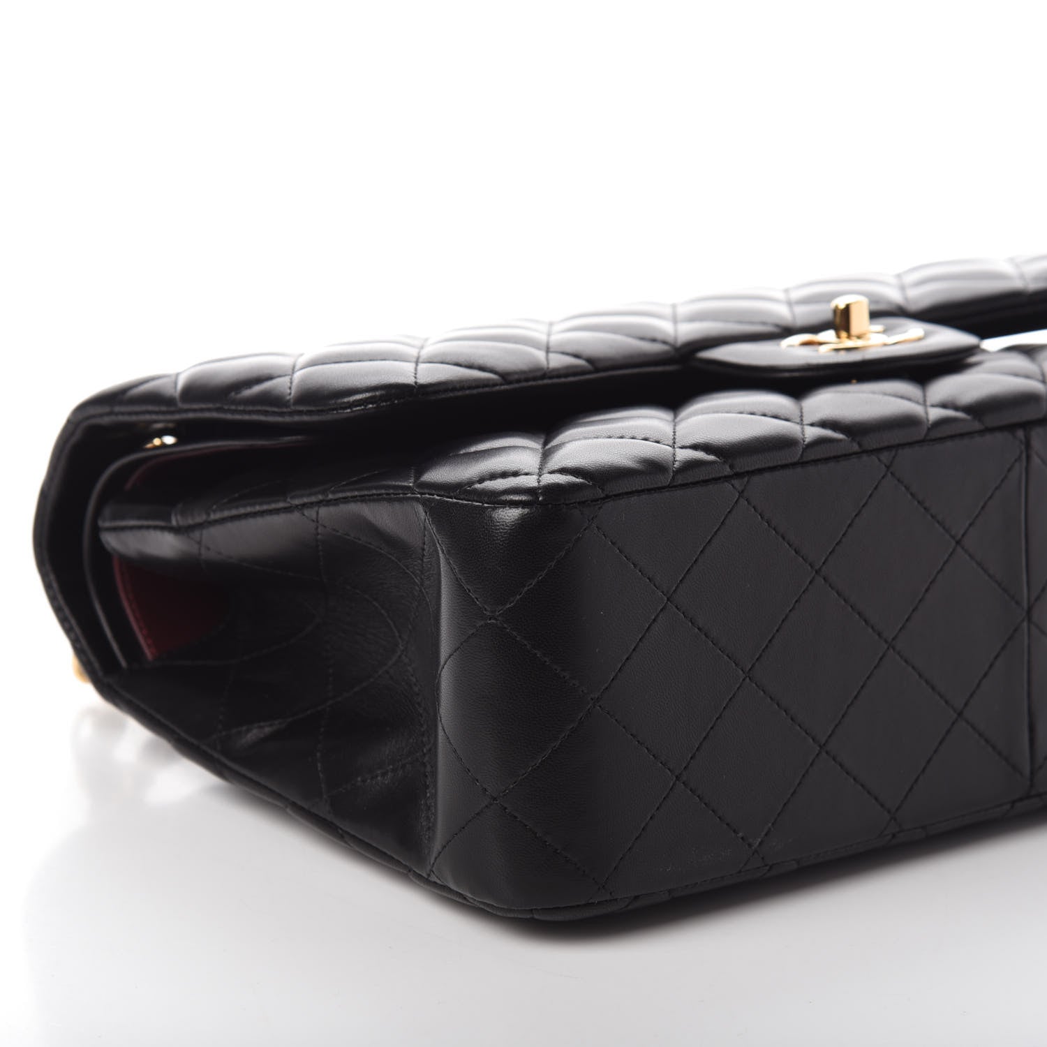 Chanel Lambskin Quilted Jumbo Double Flap Black 9 of 10