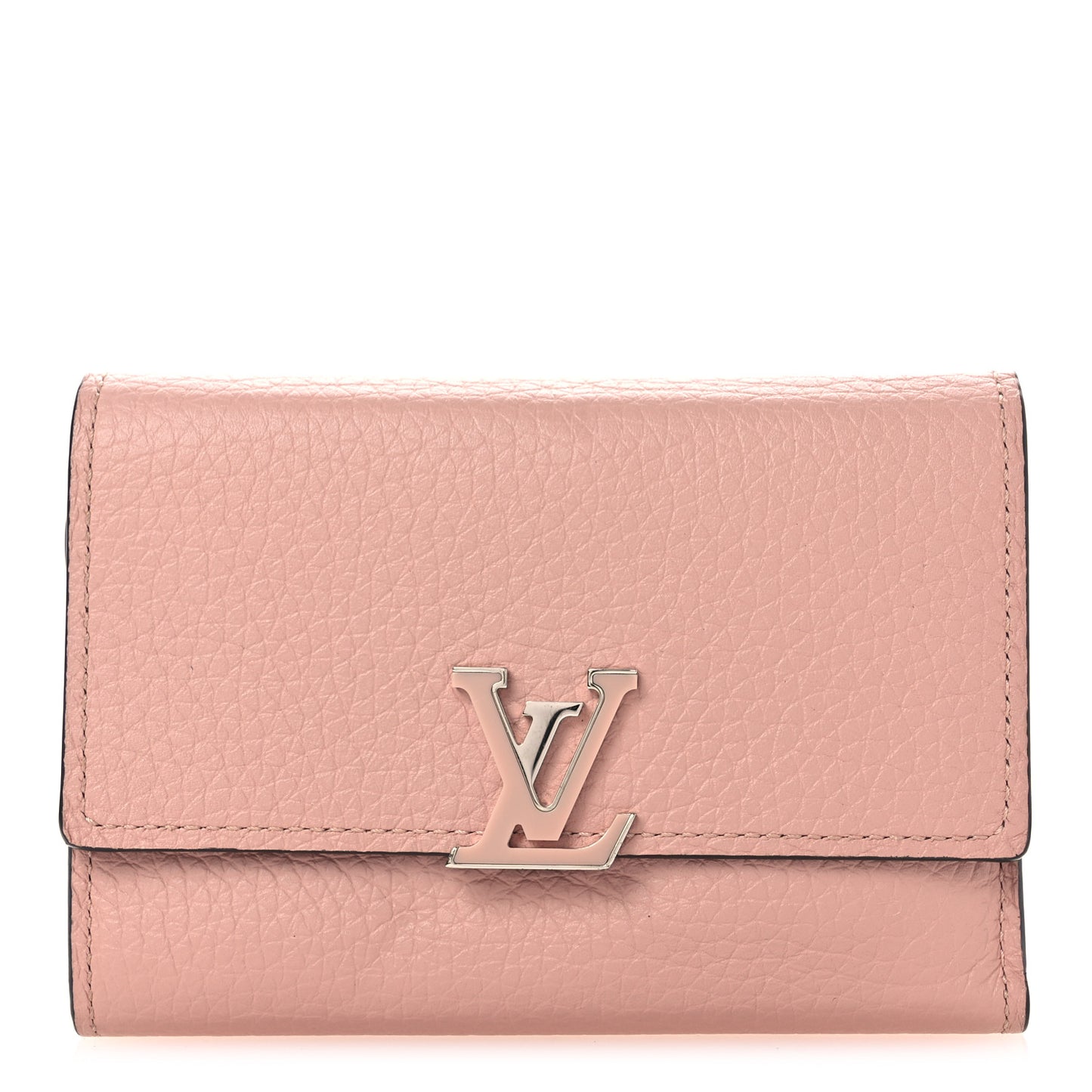 Taurillon Capucines Compact Wallet Magnolia