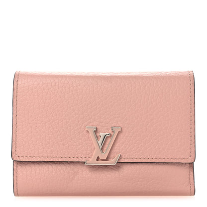 Louis Vuitton Taurillon Capucines Compact Wallet Magnolia 1 of 9
