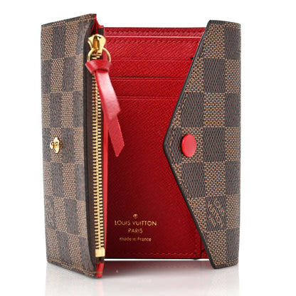 Louis Vuitton Damier Ebene Victorine Wallet Red 5 of 6
