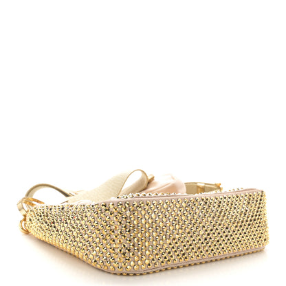 Prada Satin Crystal Re-Edition 2005 Shoulder Bag Platino 4 of 14