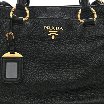 Prada Vitello Daino Tote Black 9 of 18