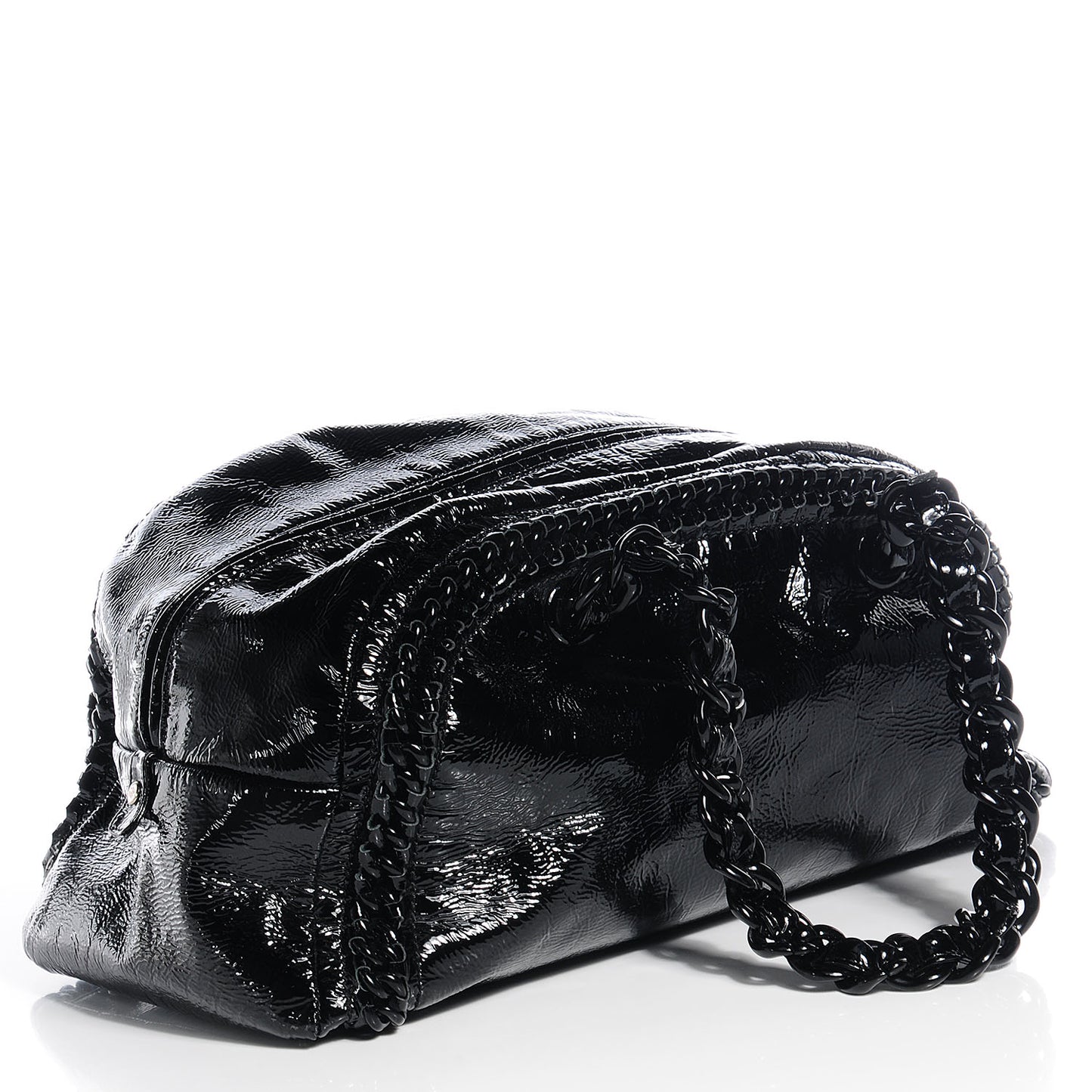 Patent Luxe Ligne Large Bowler Black