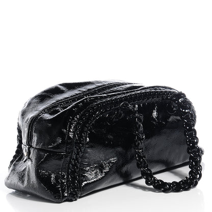 Chanel Patent Luxe Ligne Large Bowler Black 3 of 7