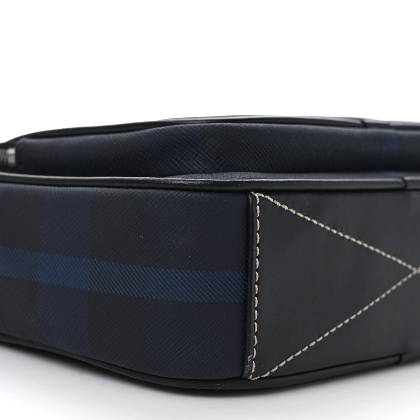 Canvas Check Paddy Messenger Navy Blue
