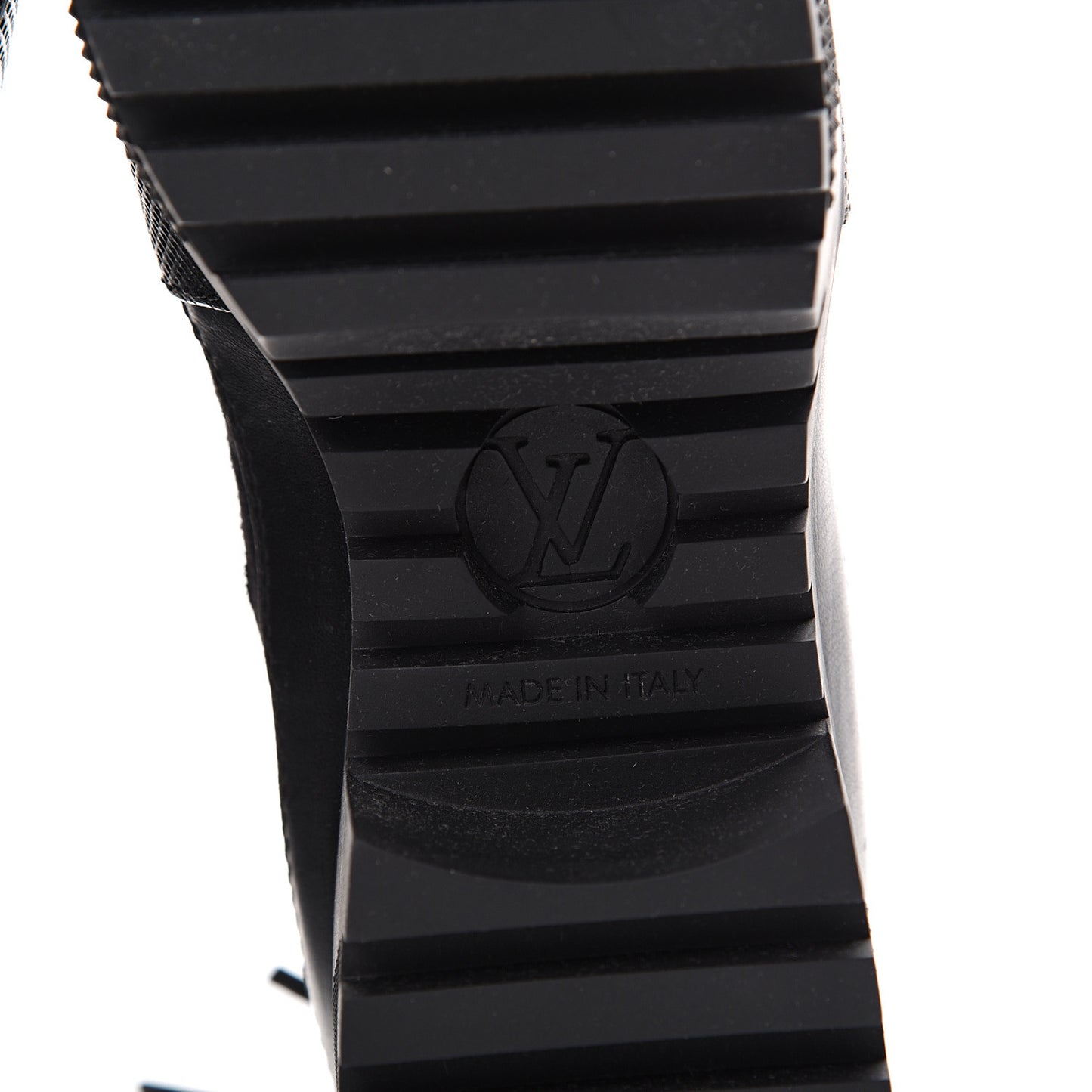 Suede Calfskin Monogram LV Black Heart Laureate Platform Desert Boots 37 Black