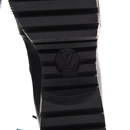 Louis Vuitton Suede Calfskin Monogram LV Black Heart Laureate Platform Desert Boots 37 Black 6 of 7