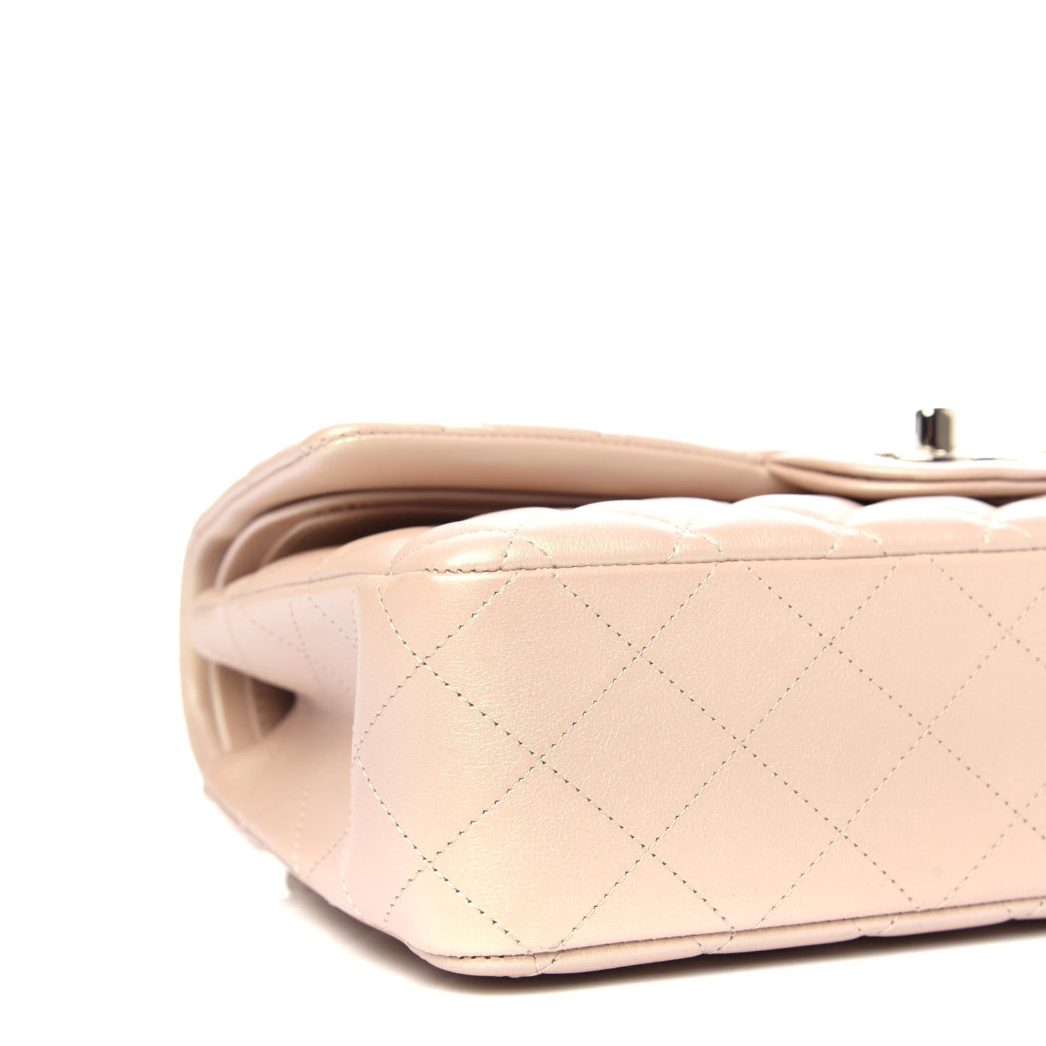 Chanel Iridescent Calfskin Quilted Medium Double Flap Beige 8 of 10