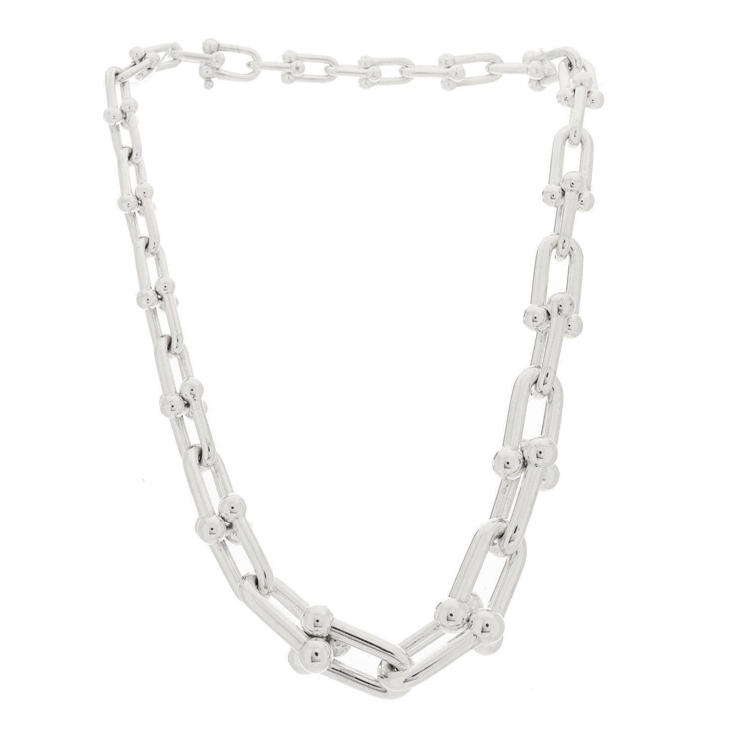 Tiffany Sterling Silver HardWear Graduated Link Necklace 3 of 6