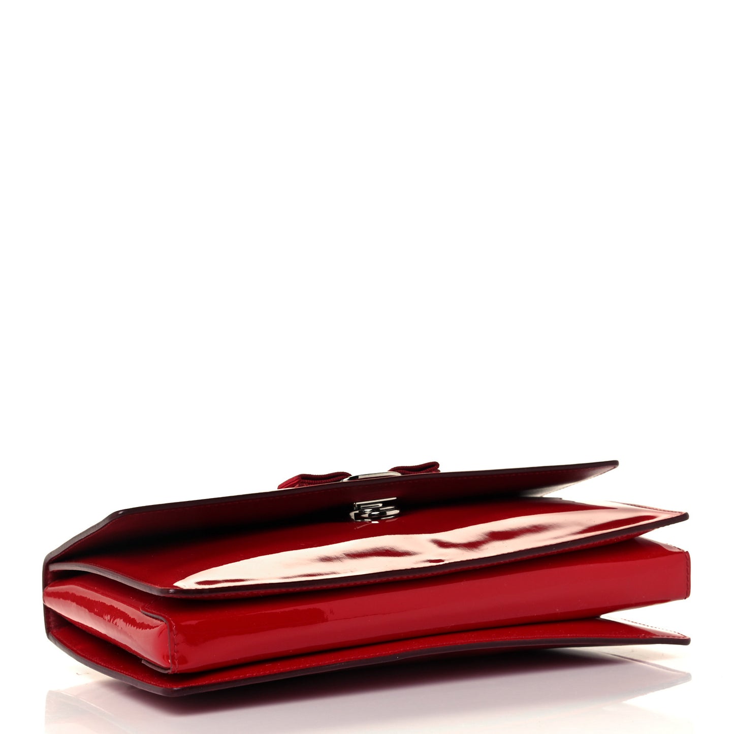 Patent Vara Bow Wallet On Chain Red