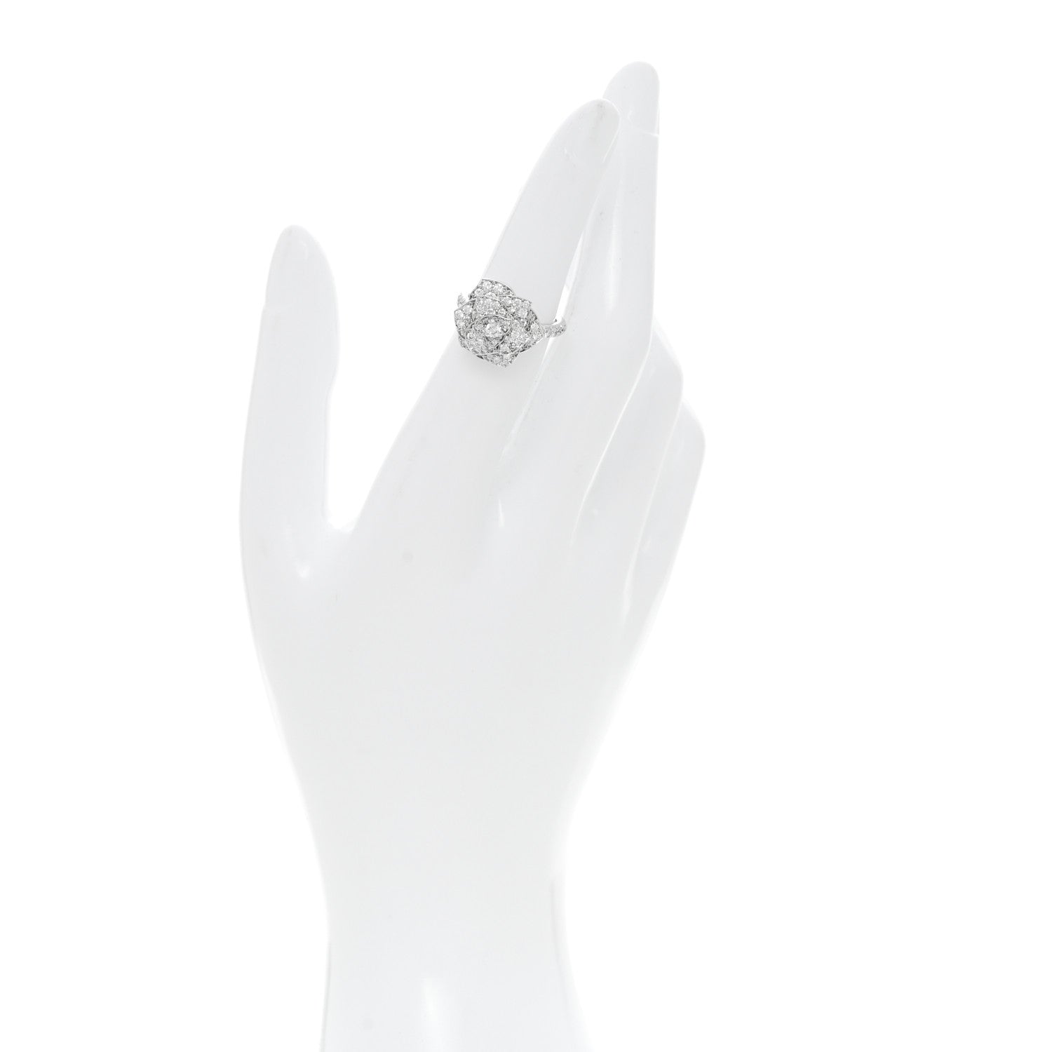 Piaget 18K White Gold Diamond Rose Ring 49 4.75 2 of 6
