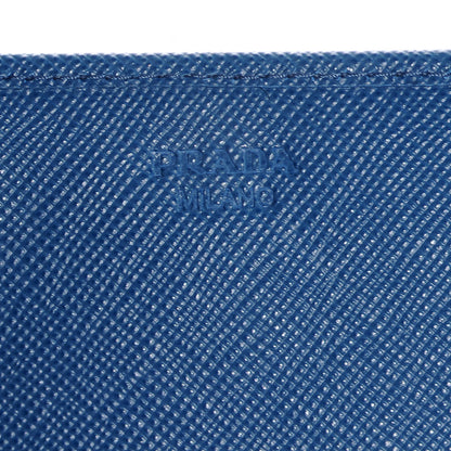 Prada Saffiano Metal Continental Flap Wallet Cobalto 7 of 9