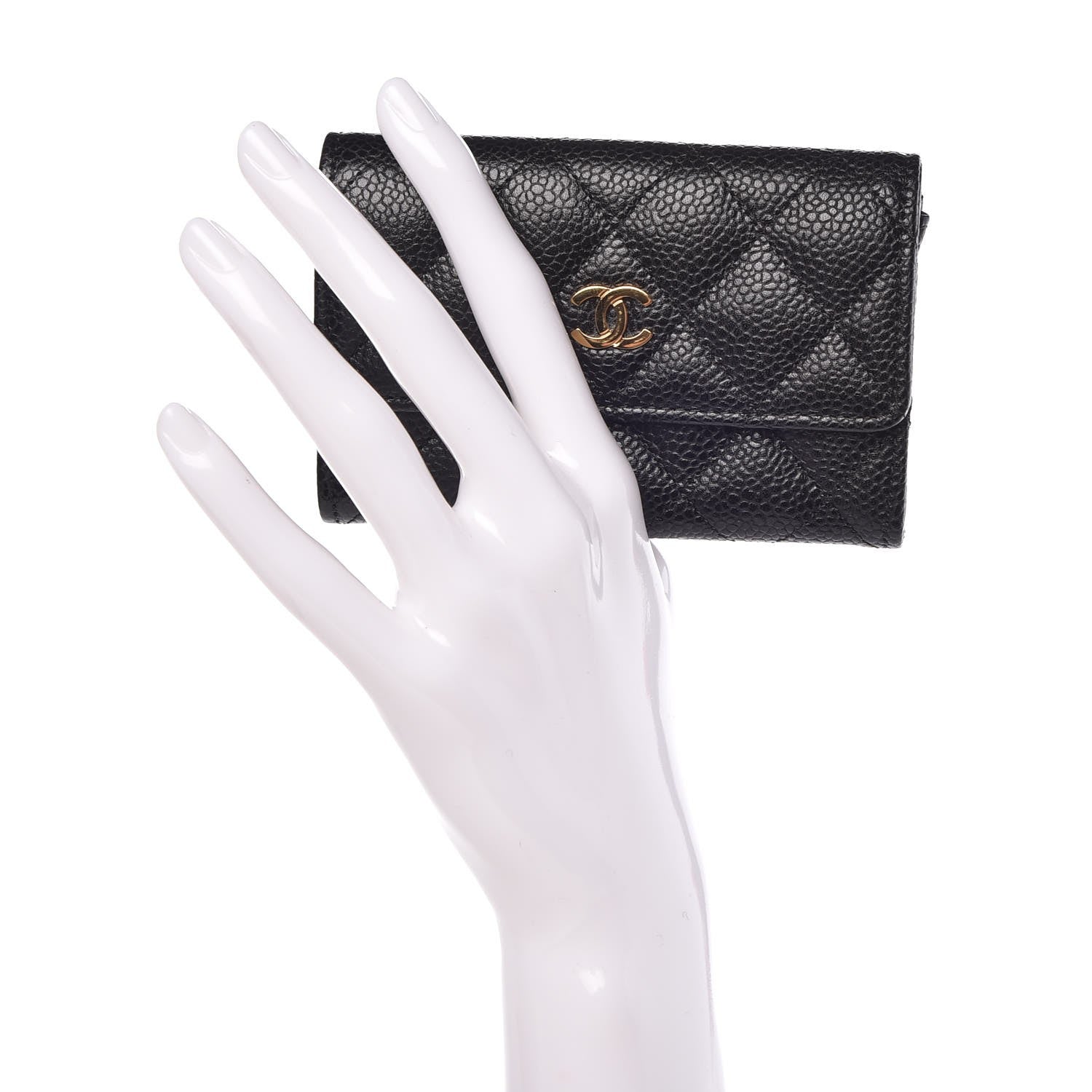 Chanel Caviar Quilted Flap Card Holder Black 2 of 9