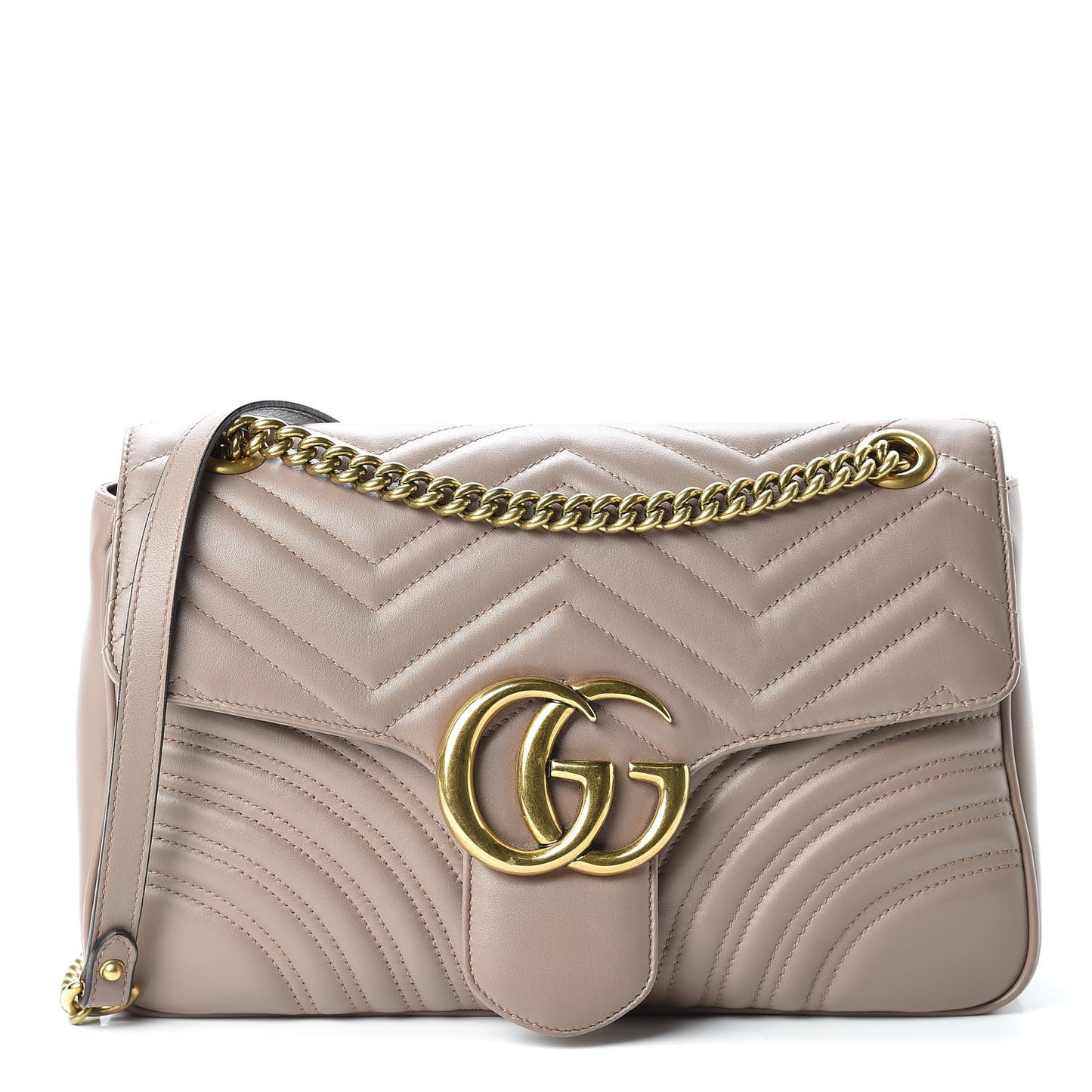 Calfskin Matelasse Medium GG Marmont Shoulder Bag Porcelain Rose