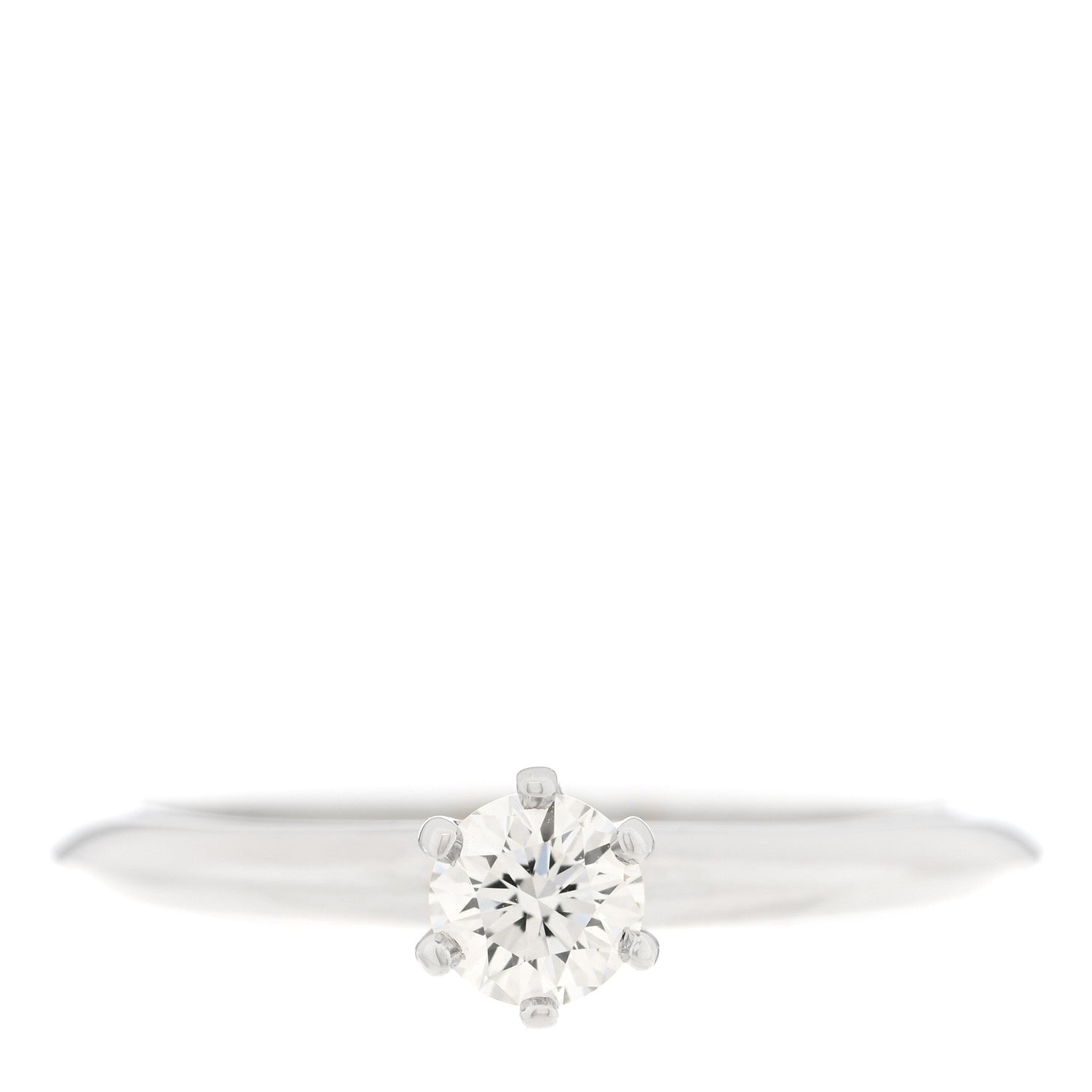 Tiffany Platinum Diamond .24ct Solitaire Engagement Ring 51 5.75 1 of 5