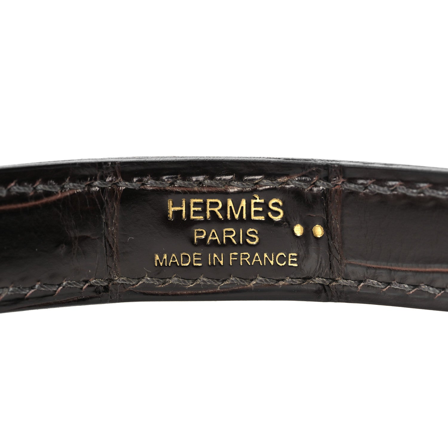 Hermes Shiny Niloticus Crocodile Kelly Sellier 28 Macassar 34 of 38