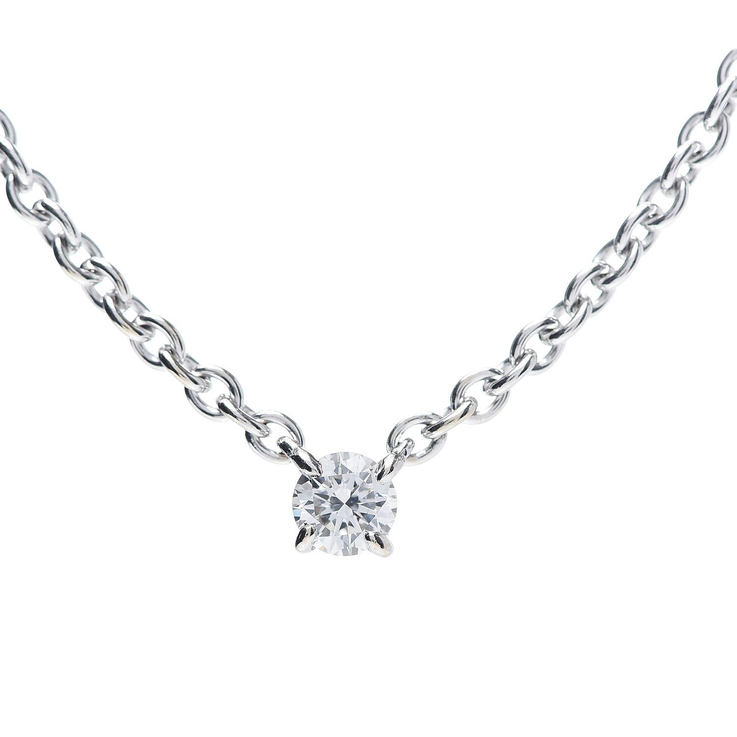 18K White Gold Diamond .25ct 1895 Pendant Necklace