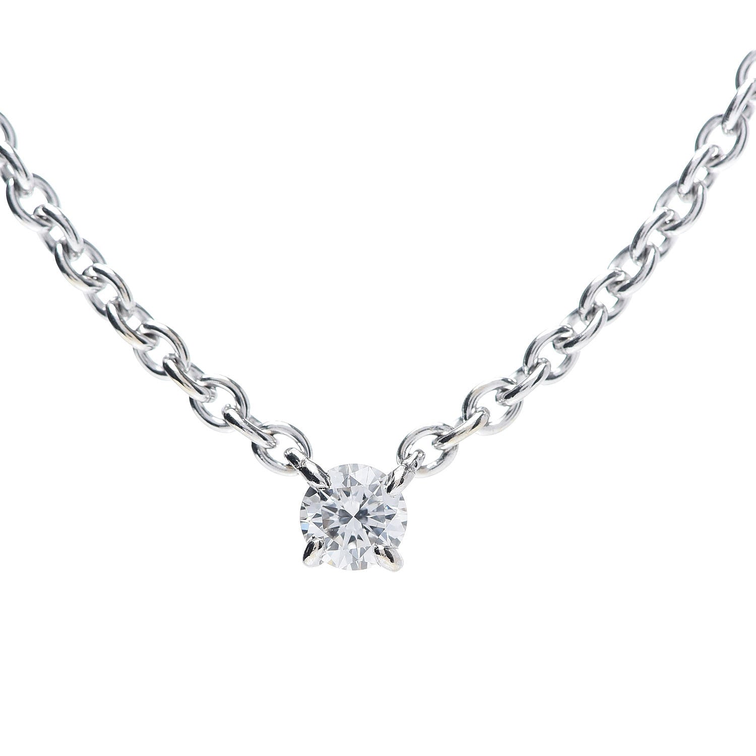 Cartier 18K White Gold Diamond .25ct 1895 Pendant Necklace 4 of 7