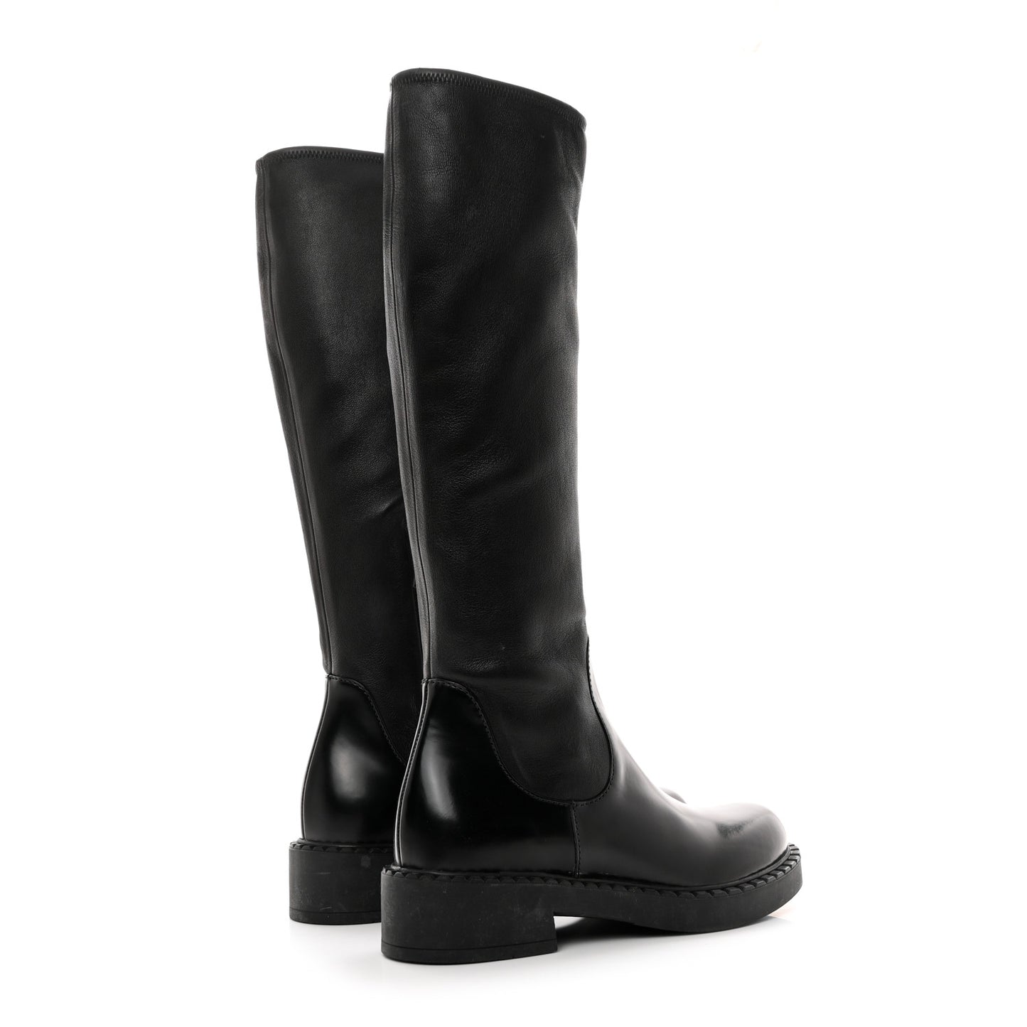 Spazzolato Nappa Stretch Moto Boots 39.5 Black