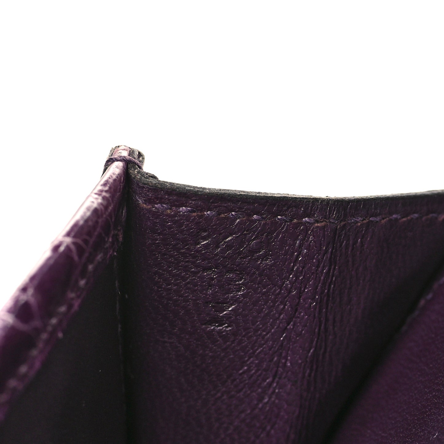 Shiny Niloticus Crocodile Jige Elan 29 Clutch Amethyste