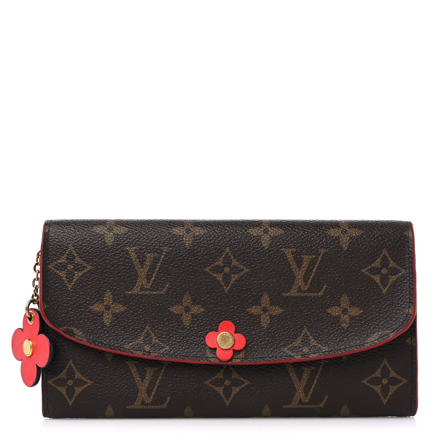 Monogram Bloom Flower Emilie Wallet Coquelicot