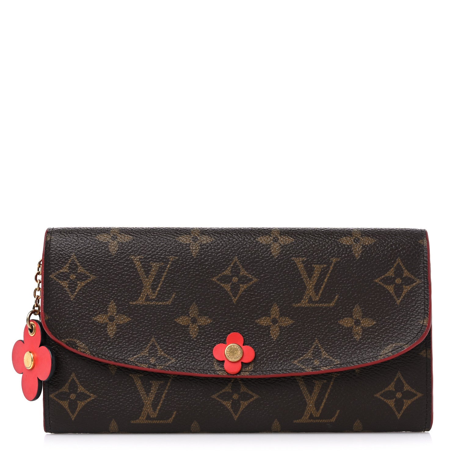 Louis Vuitton Monogram Bloom Flower Emilie Wallet Coquelicot 1 of 13