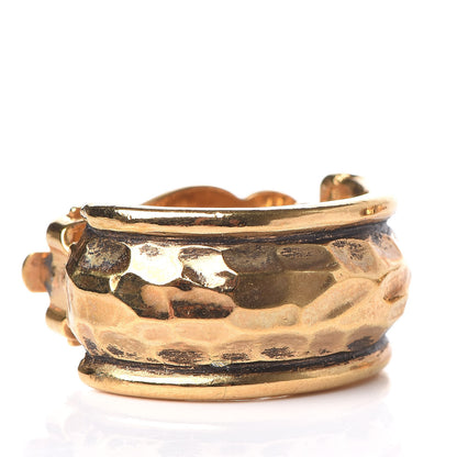 Chanel CC Hoop Clip On Earrings Gold 5 of 6