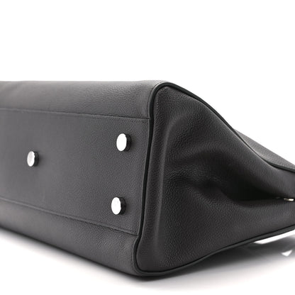 Saint Laurent Grained Calfskin Medium Cabas Rive Gauche Coal 9 of 9