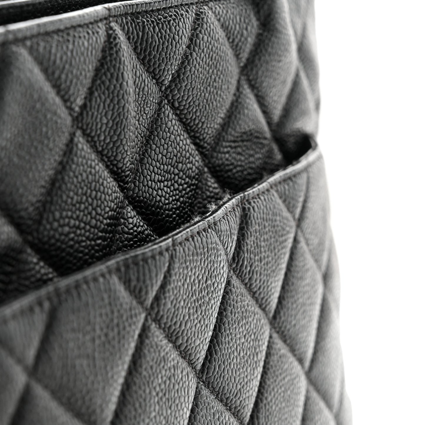 Caviar Quilted Medallion Tote Black