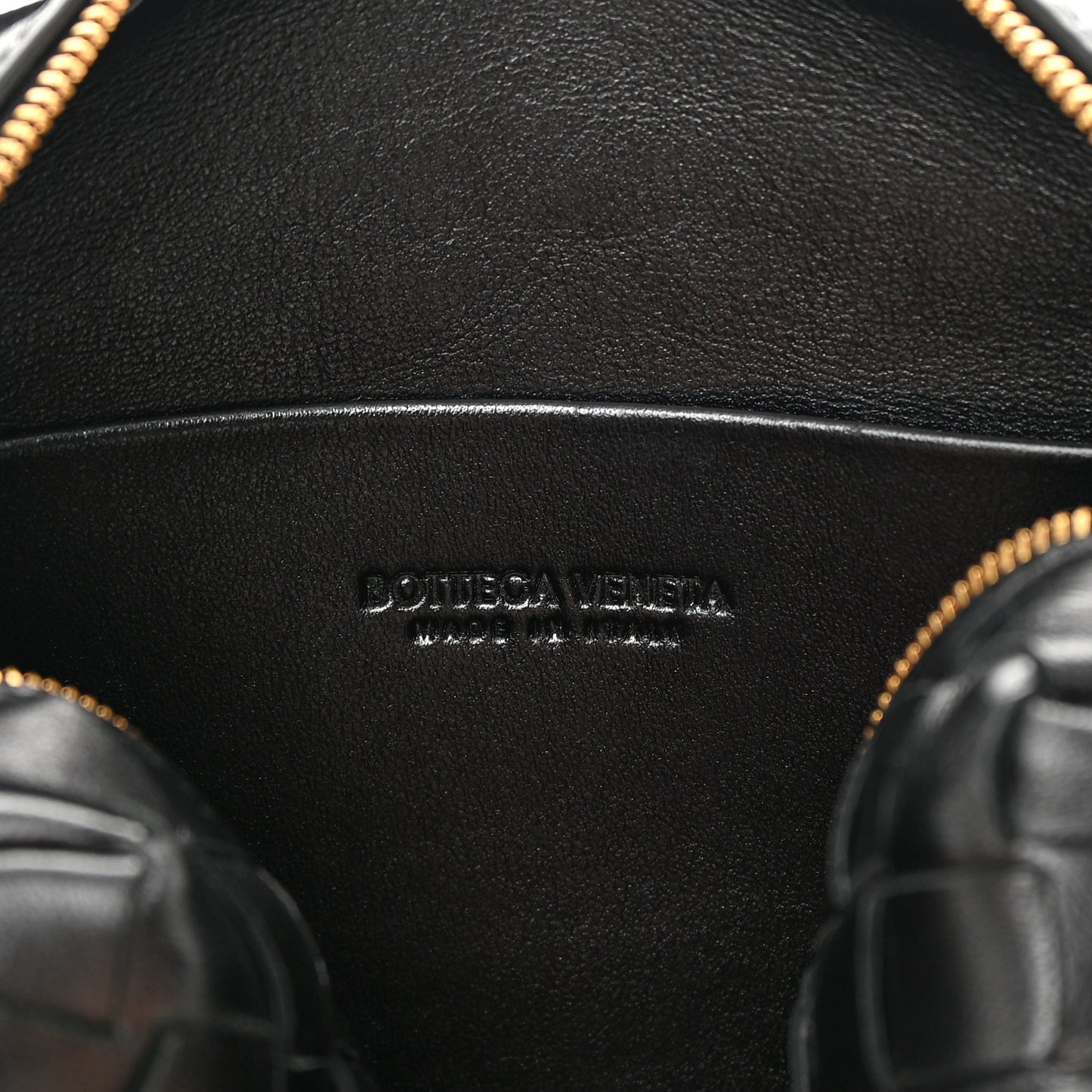 Nappa Intrecciato Mini Loop Camera Bag Black