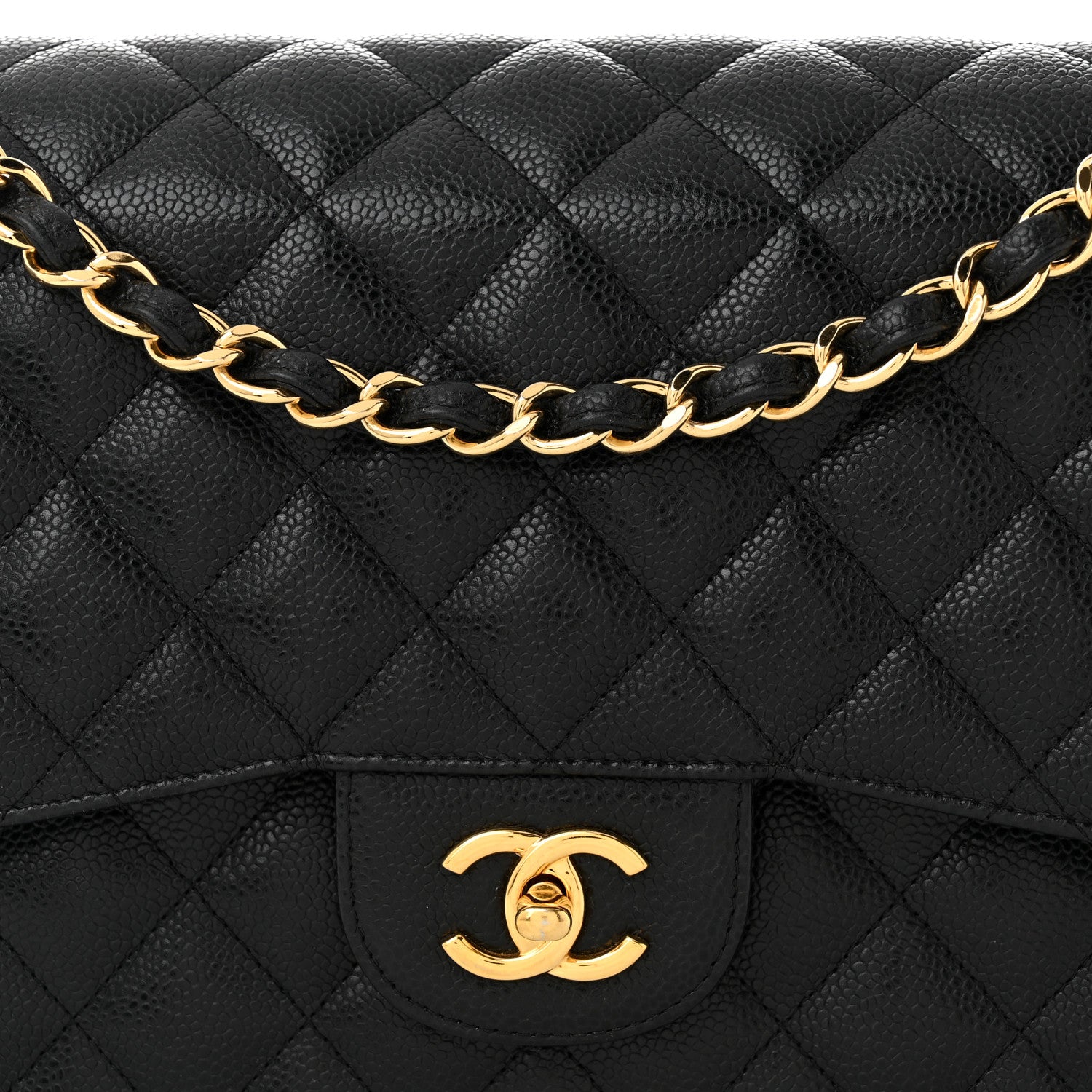 Chanel Caviar Quilted Jumbo Double Flap Black 8 of 11