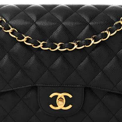 Chanel Caviar Quilted Jumbo Double Flap Black 8 of 11